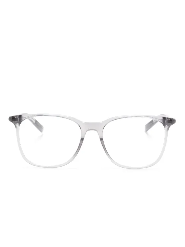 Montblanc transparent-design square-frame Glasses Grey