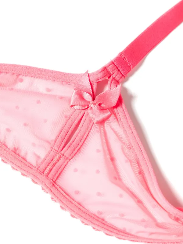 Marlies Dekkers Point d'esprit Mesh Garter Belt | Pink | FARFETCH