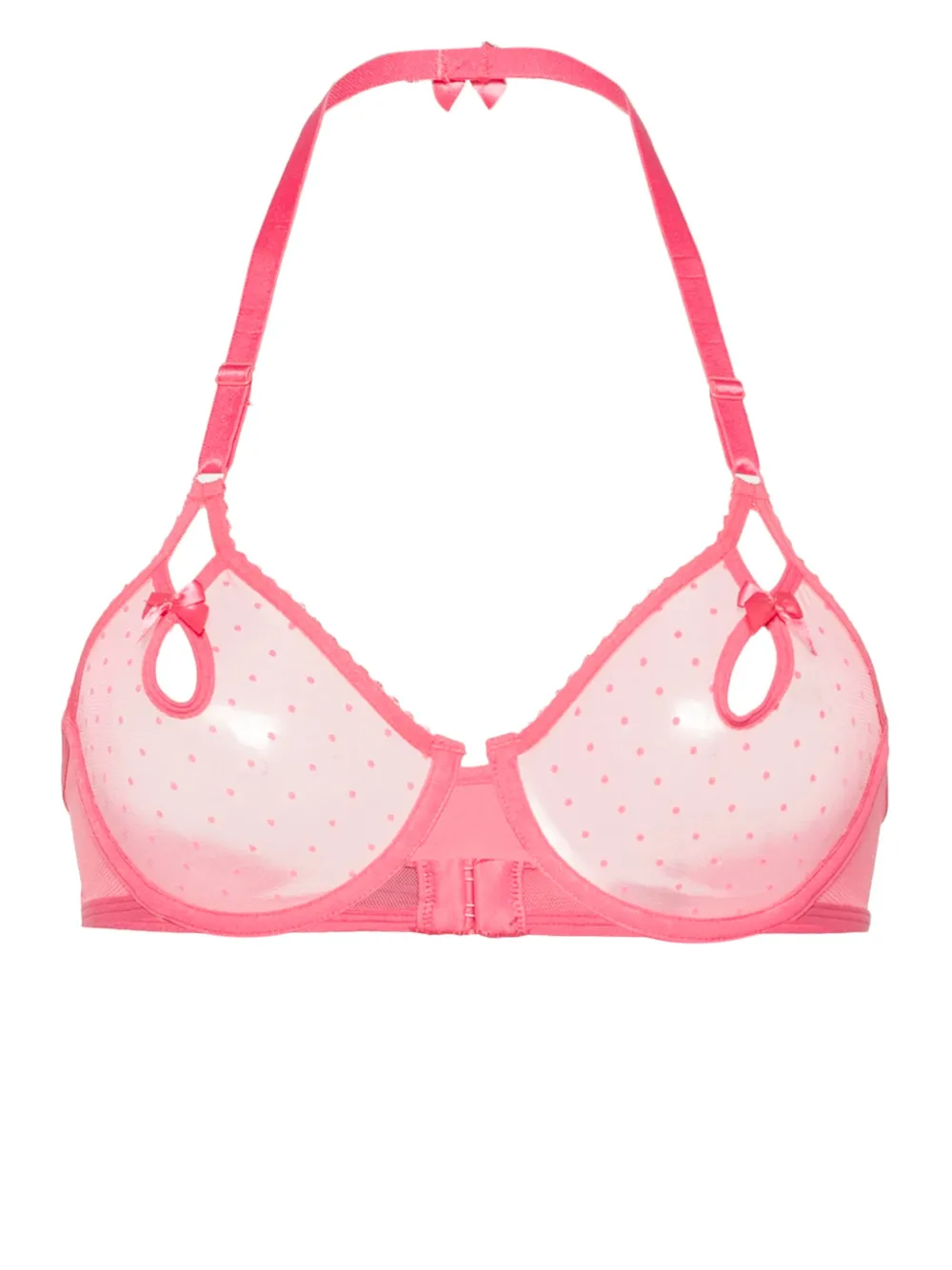 MARLIES DEKKERS PEEKABOO POINT D'ESPRIT PLUNGE BRA