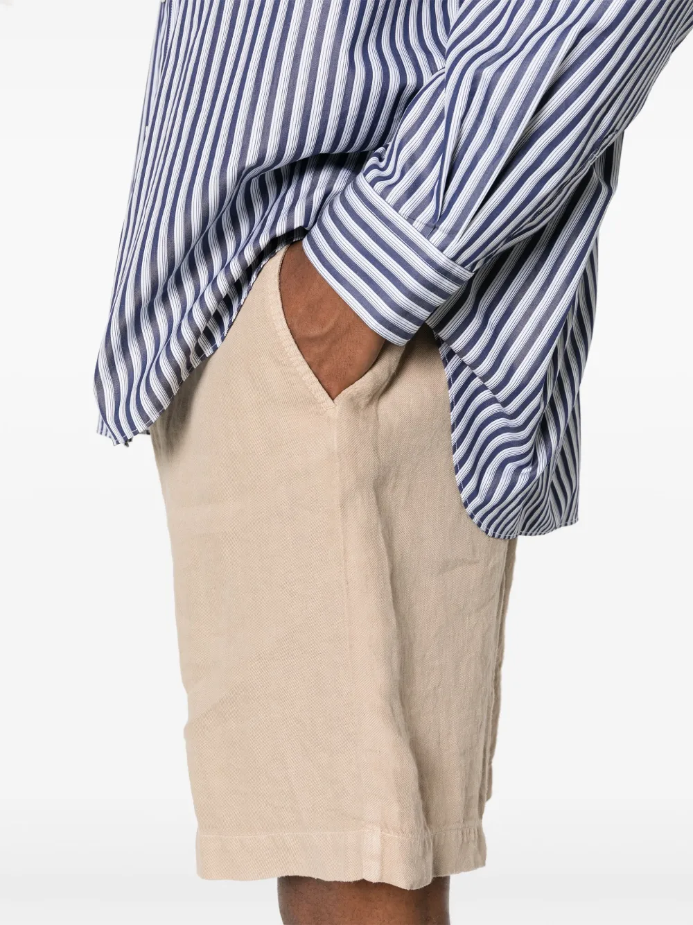 Brunello Cucinelli mid-rise linen bermuda shorts Men