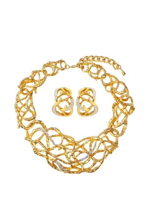 Susan Caplan Vintage 1994 Elizabeth Taylor necklace and earrings set