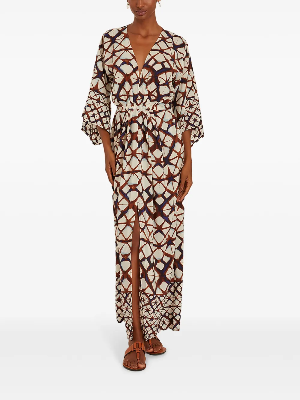 Lenny Niemeyer Maxi-jurk met Thaise print - Bruin