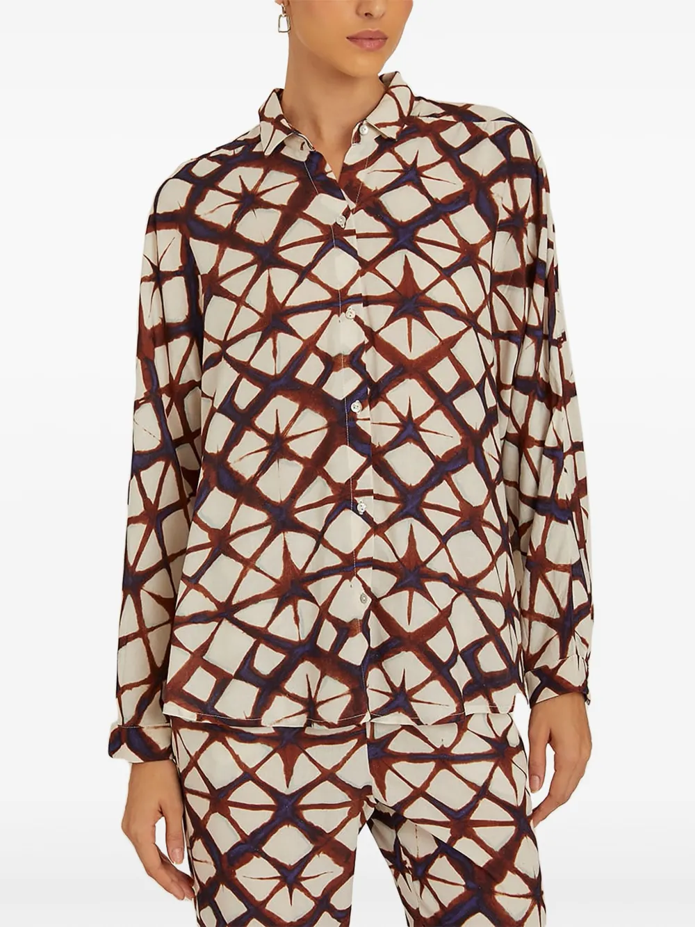 Lenny Niemeyer Blouse met Thaise print - Bruin