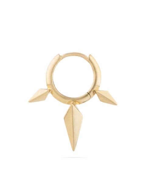 MARIA TASH 14kt yellow gold Spike single hoop earrings