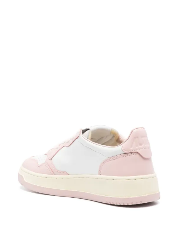 スニーカー AUTRY Woman Sneakers Pink WSLW UA06 Autry Medalist Low Sneakers In White And Pink Leather