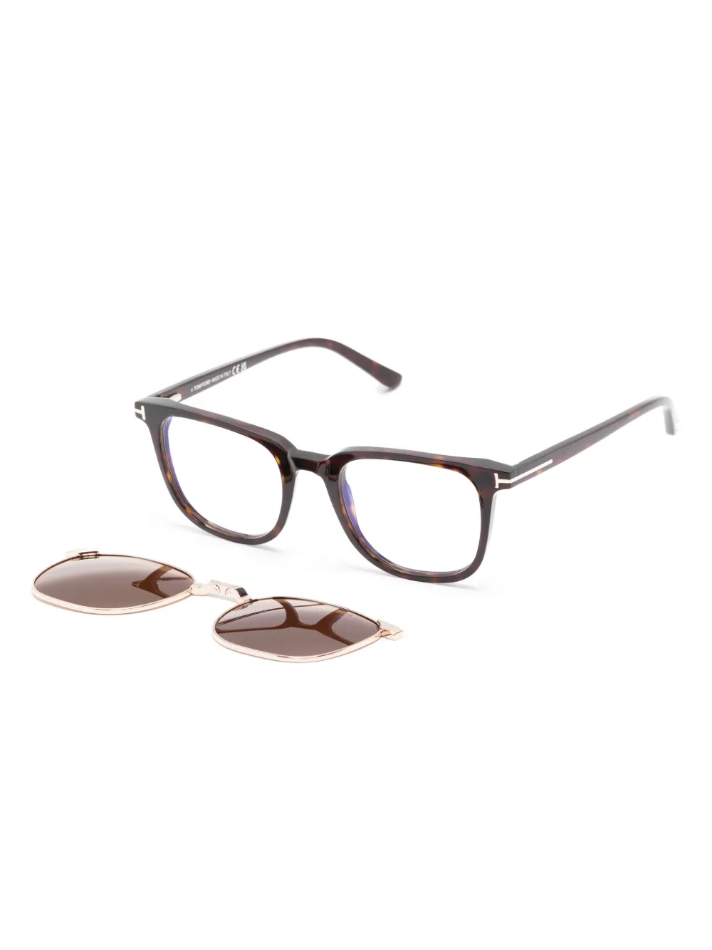 TOM FORD Eyewear Tortoiseshell interchangeable-frame Glasses - Farfetch