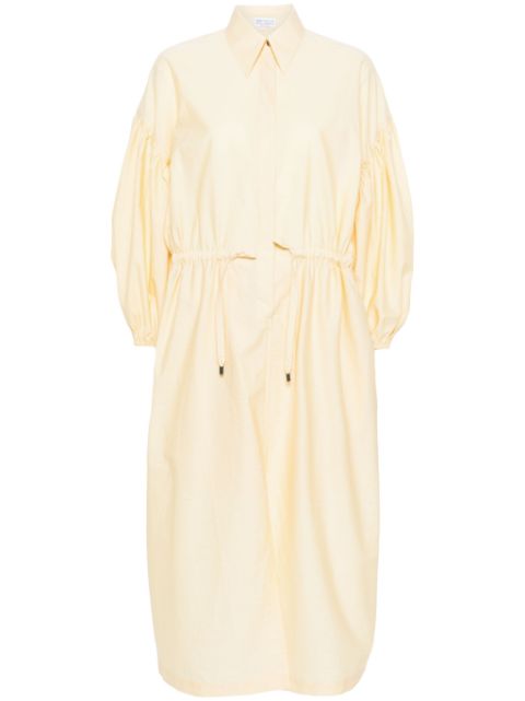 Brunello Cucinelli balloon-sleeve shirt maxi dress Women