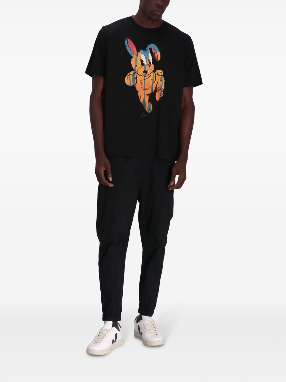 PS Paul Smith graphic-print rabbit t-shirt - Zwart