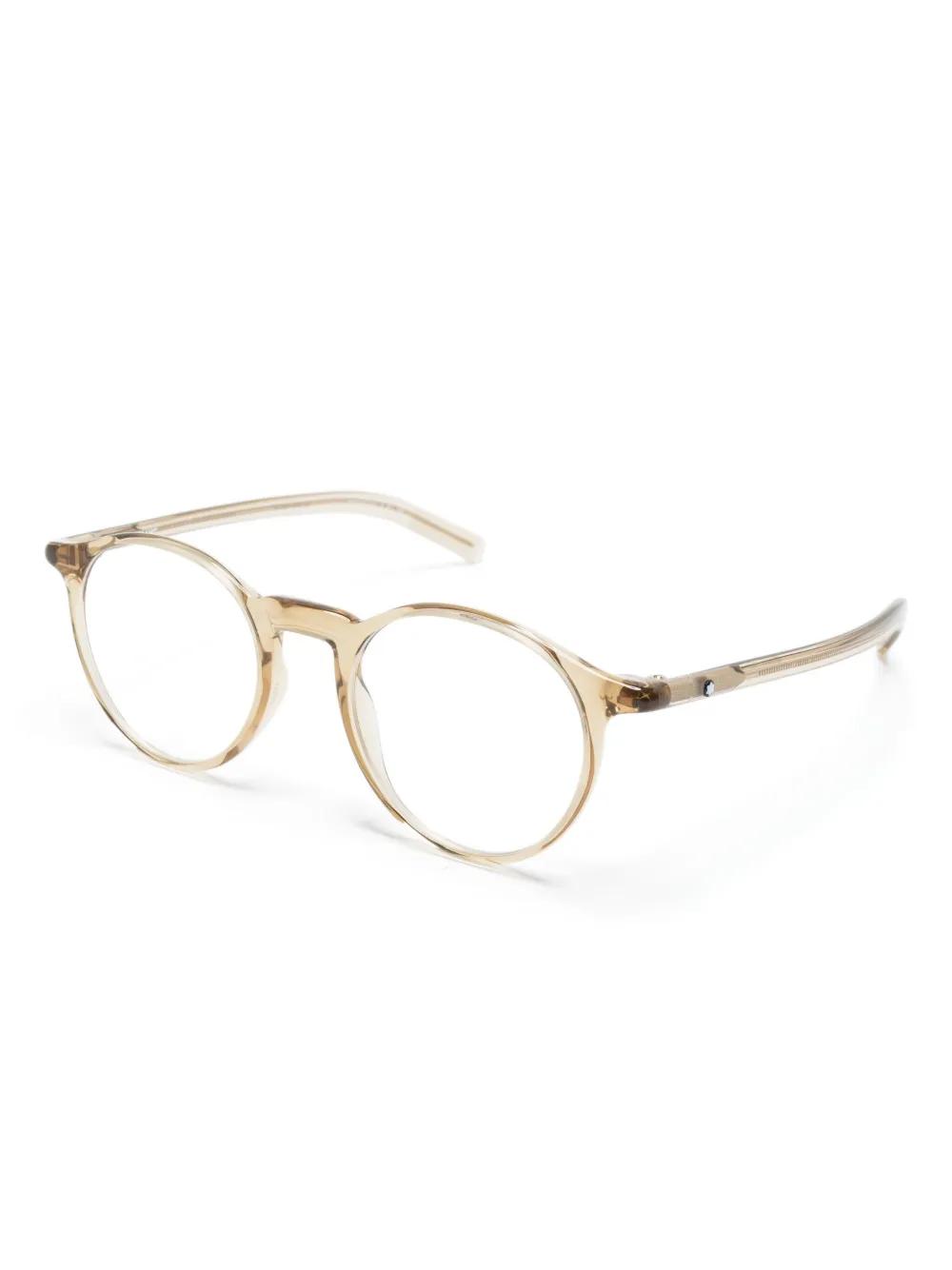Montblanc Bril met rond montuur - Beige