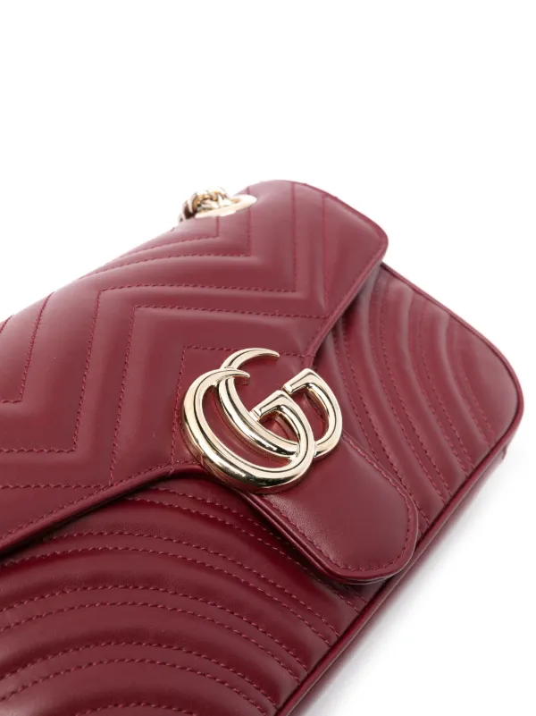 Gucci Small GG Marmont Shoulder Bag Red FARFETCH IE