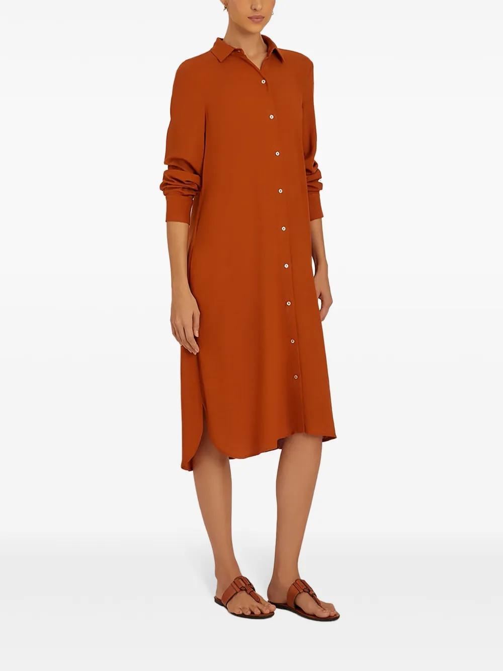 Lenny Niemeyer Blousejurk met gewelfde afwerking - Bruin