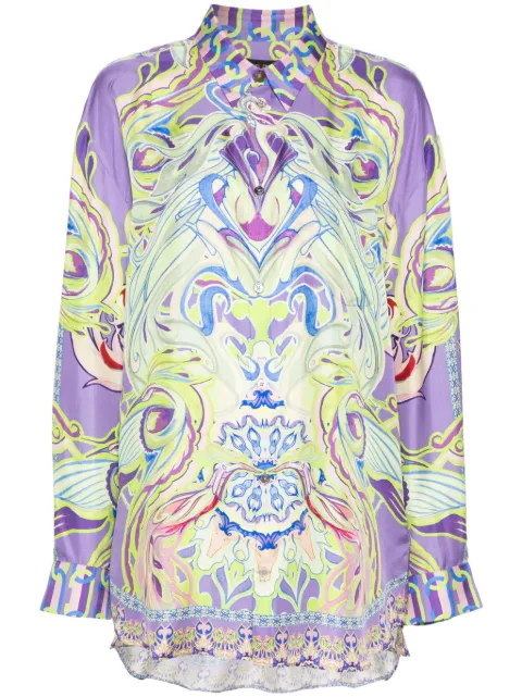 Camilla abstract silk shirt