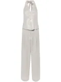 Brunello Cucinelli tailored sequined jumpsuit - Neutrals