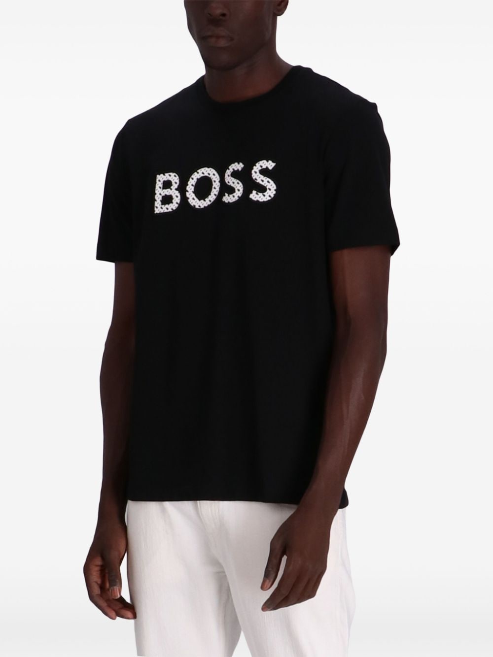 Shop Hugo Boss C-thompson Logo-print T-shirt In Black