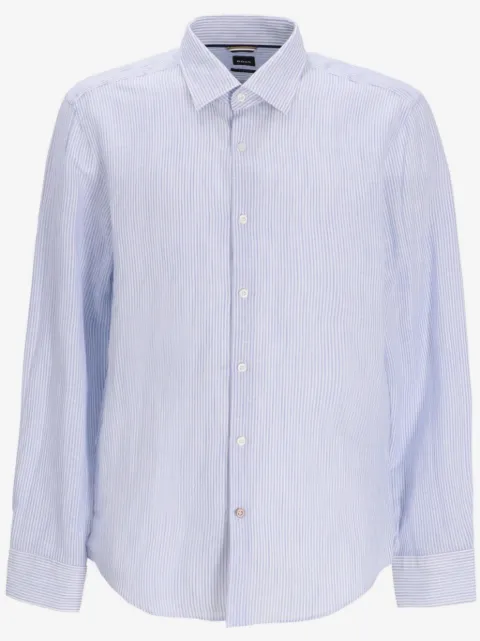 BOSS striped linen shirt