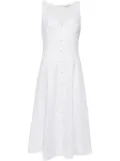 Reformation Sebastien linen V-neck dress - White