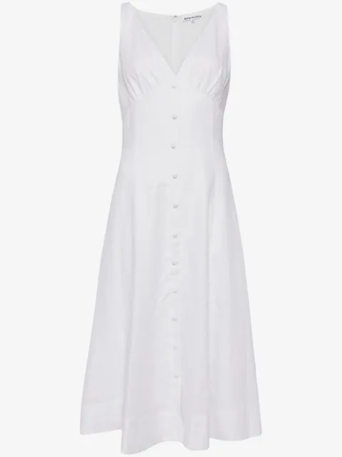 Reformation Sebastien linen V-neck dress
