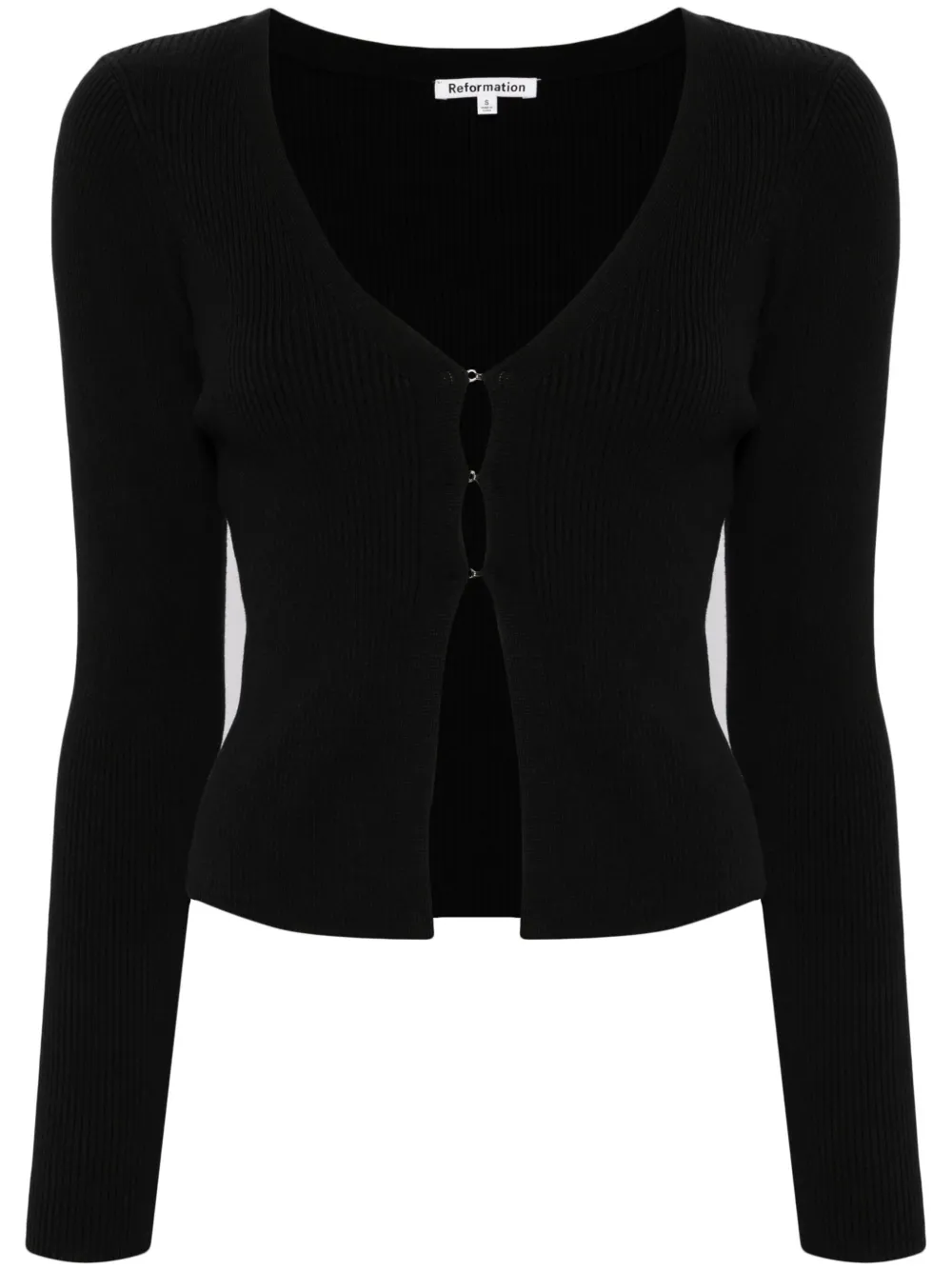 Reformation Kaitlyn cropped cardigan – Black