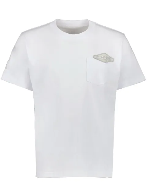 sacai logo print t-shirt 