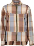 sacai checked jacket - Brown