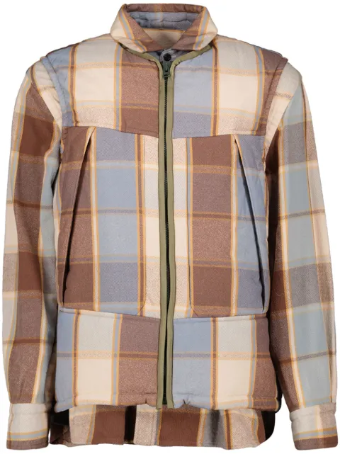 sacai checked jacket