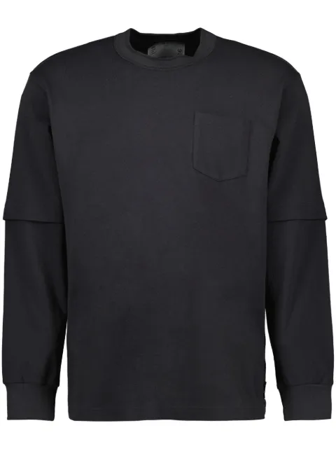 sacai sudadera con detalle de bolsillo