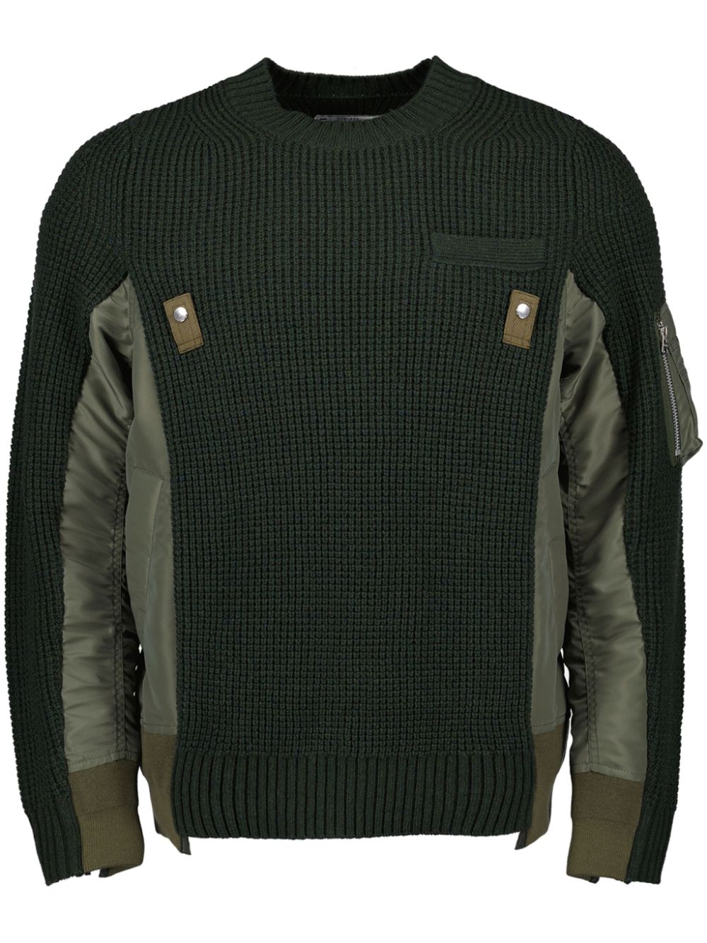 Sacai Knitted Jumper | Green | FARFETCH