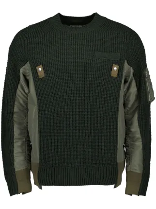 Sacai ニットセーター | グリーン | FARFETCH JP