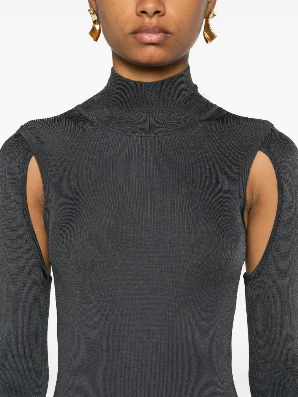 Helmut Lang Air Midi Dress | Grey | FARFETCH