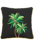 Les-Ottomans embroidery palm cushion (50cm x 50cm) - Black