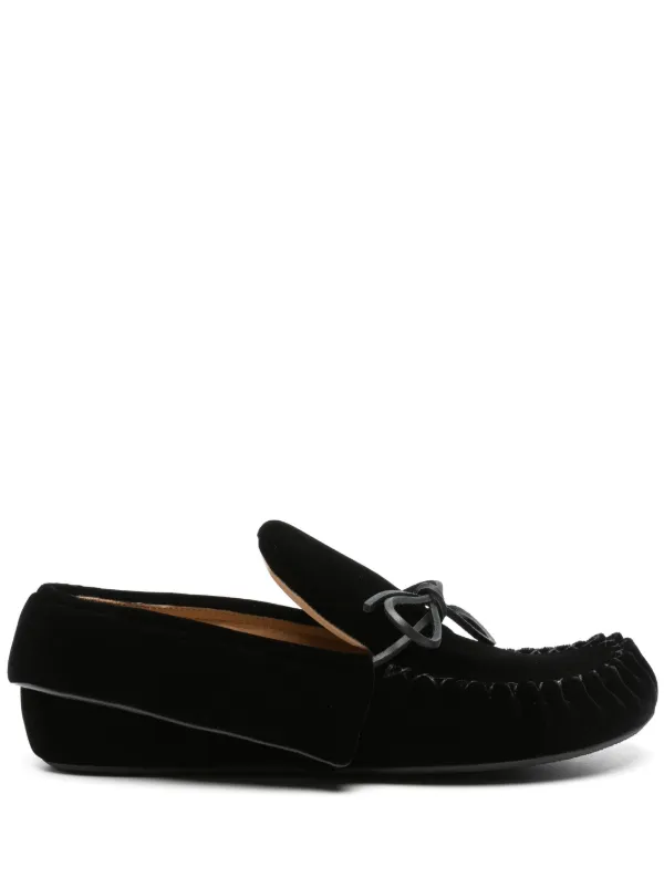 JW Anderson ベルベット ローファー | ブラック | FARFETCH JP