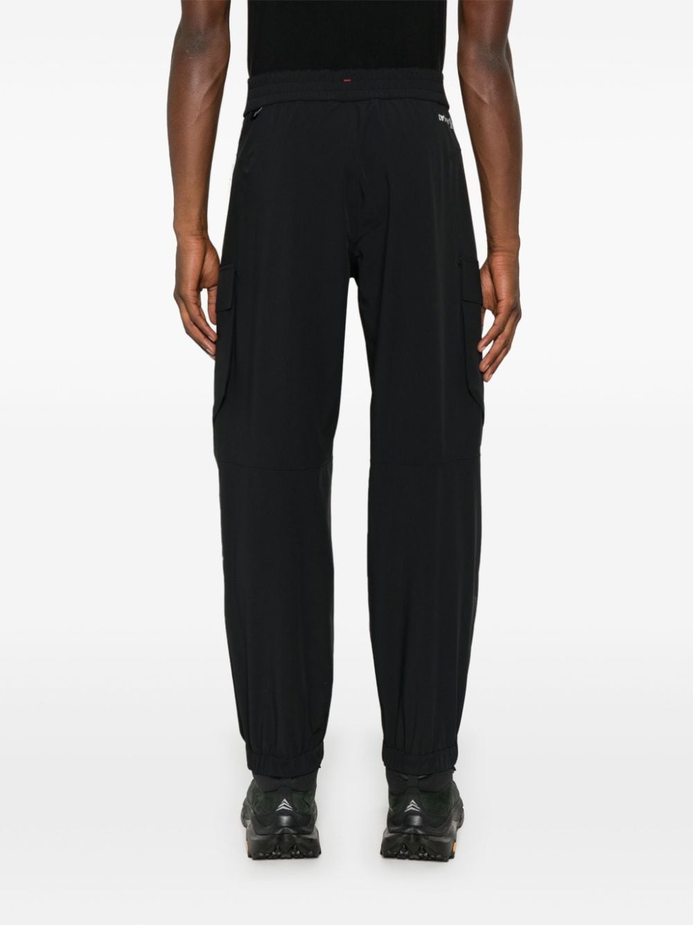 Shop Moncler Logo-lettering Performance Trousers In Black