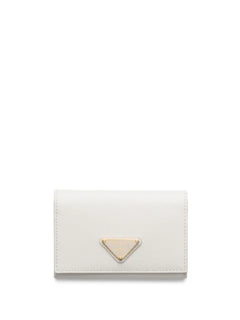 Prada triangle-logo leather cardholder