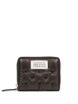 Maison Margiela Glam Slam Padded Leather Coin Pouch | Black | FARFETCH