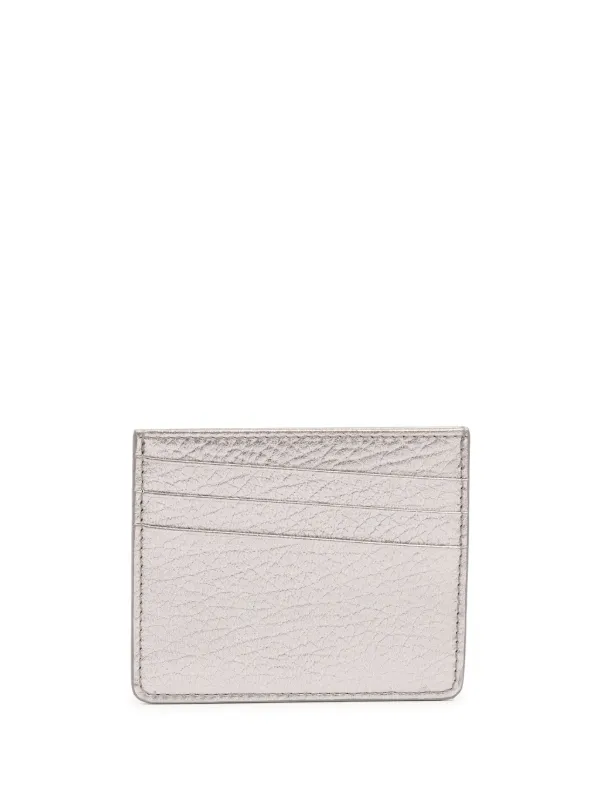 Maison Margiela Four Stitches Leather Card Holder | Silver
