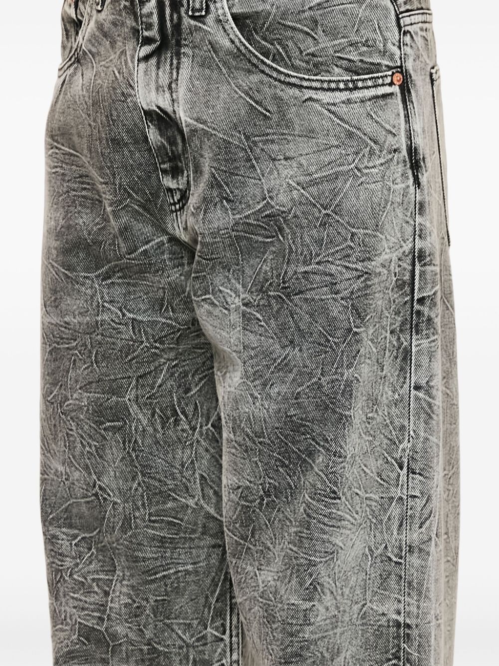 MM6 Maison Margiela crinkled-finish wide-leg jeans Women