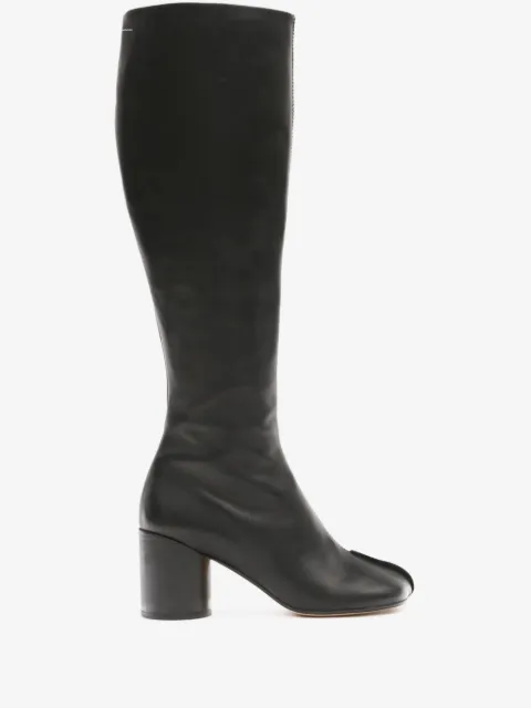 MM6 Maison Margiela anatomic stitch leather boots