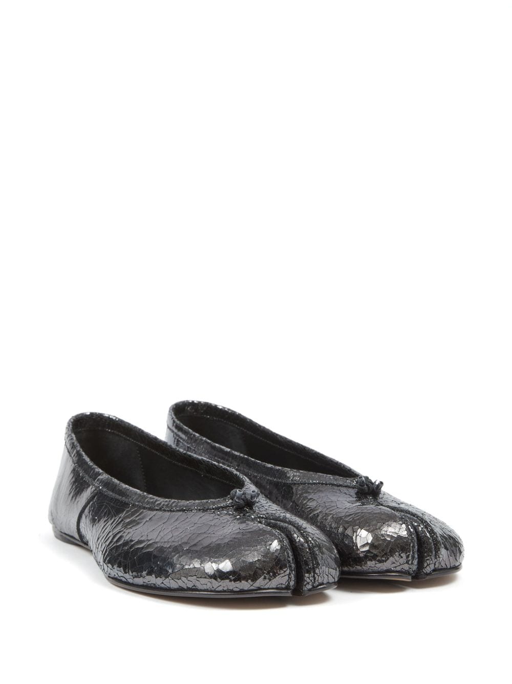 Maison Margiela Tabi leather ballerina shoes - Zwart