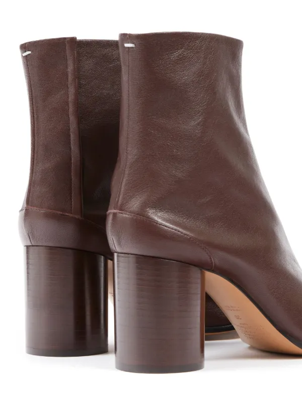 Maison Margiela Tabi 80mm Leather Ankle Boots | Brown | FARFETCH