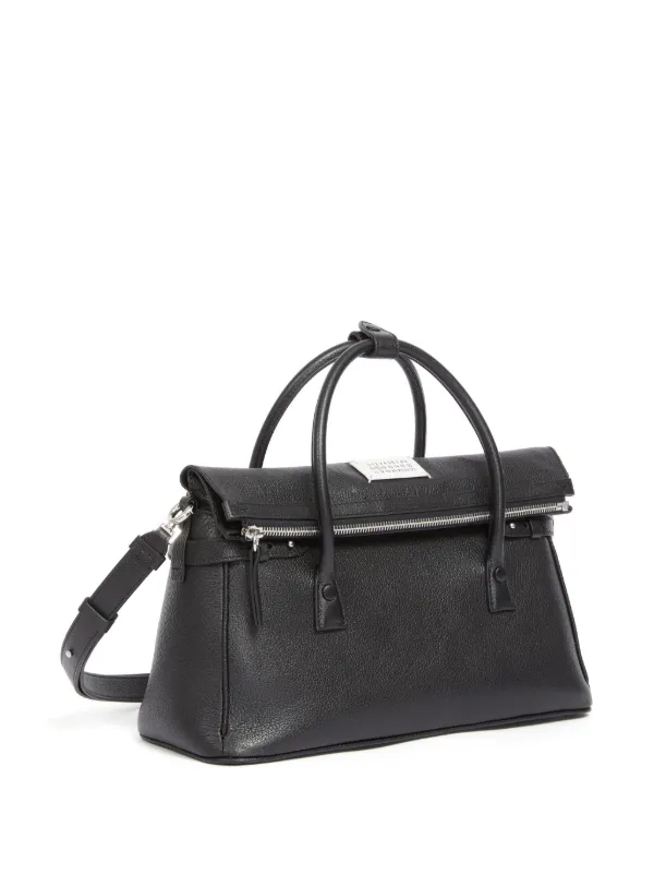 Maison Margiela 5AC Medium Leather Tote Bag | Black | FARFETCH IE