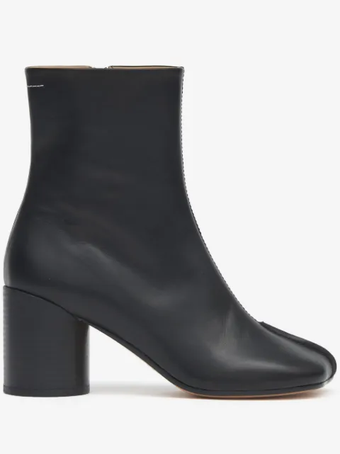 MM6 Maison Margiela bottines en cuir à coutures contrastantes