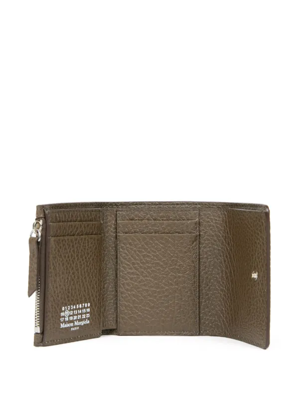 Maison Margiela Four Stitches tri-fold Leather Wallet | Brown 