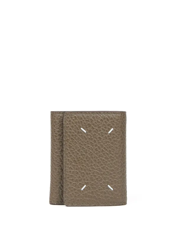 Maison Margiela Four Stitches tri-fold Leather Wallet | Brown 
