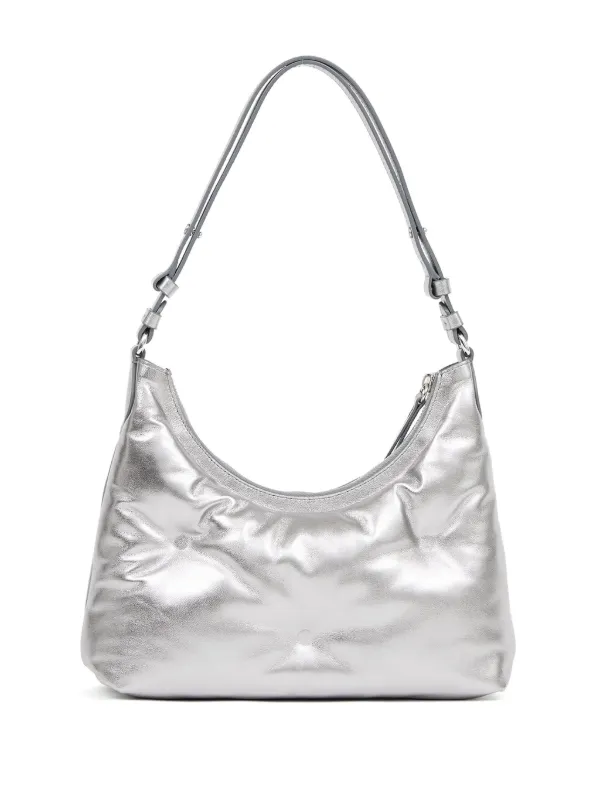 ★MUCENT★ Glady Silver Chain Leather Shoulder Bag Unisex Silver Atwood Chain-Embellished Shoulder Bag - CHARLES