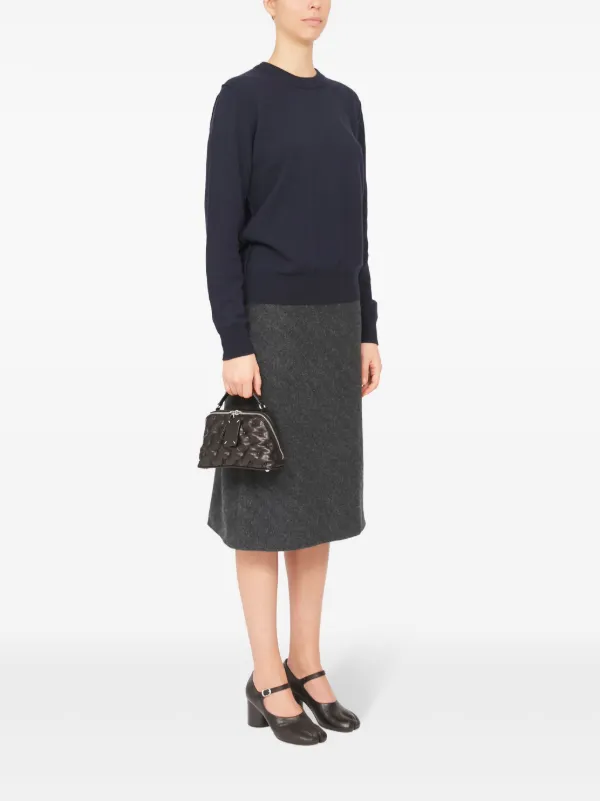 Maison Margiela Glam Slam Embroidery Trapezoid Tote Bag