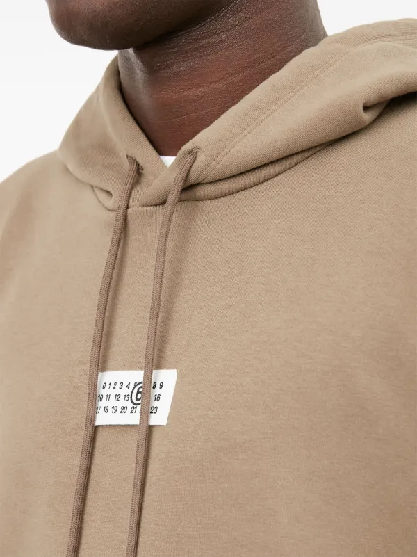 MM6 Maison Margiela ナンバーアップリケ パーカー | ブラウン