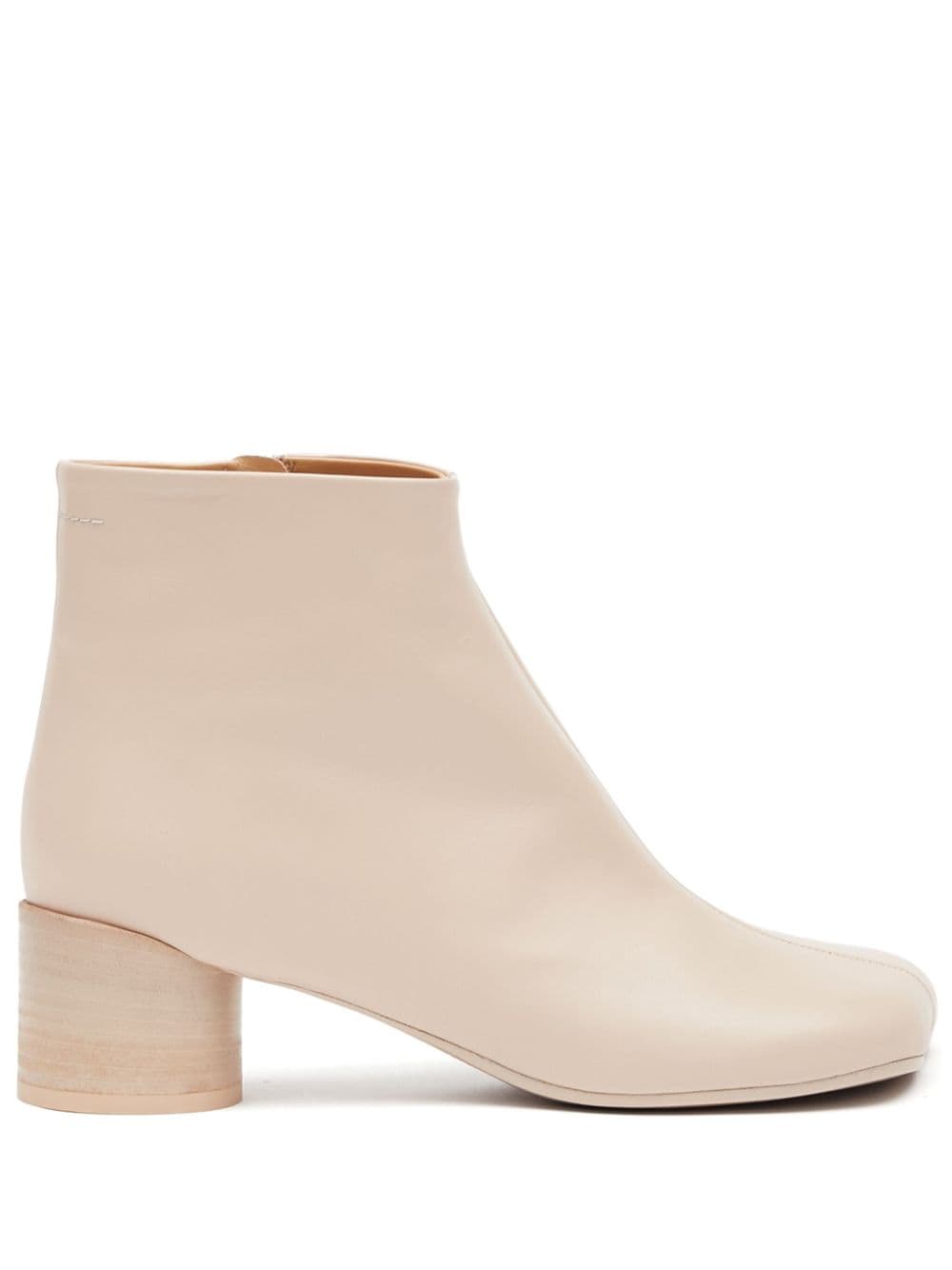 Mm6 Maison Margiela Anatomic 45mm Ankle Boots In Nude