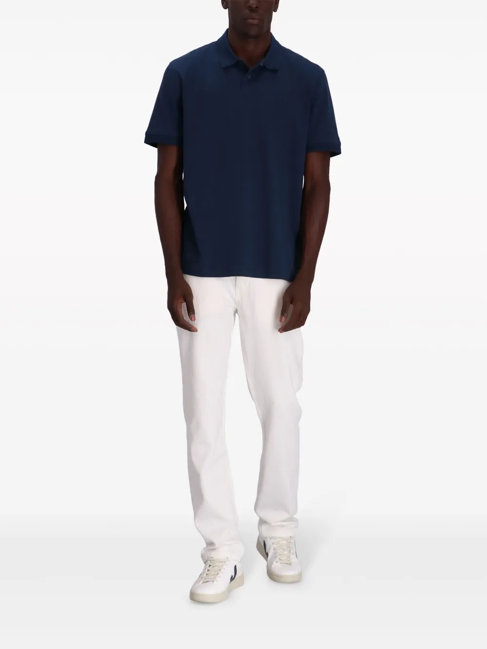 BOSS Poloshirt met geborduurd logo - Blauw