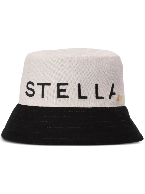 【関税&送料込】Stella Mccartney Bucket Hat With Logo Stella McCartney logo-print Bucket Hat | Neutrals | FARFETCH BN