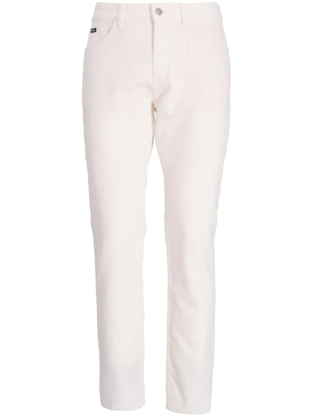 Shop Hugo Boss Logo-patch Jeans In White